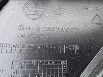 SKODA FABIA MK4 PJ 2021 DIN GRILĂ CENTRALĂ INFERIOARĂ BARĂ FAȚĂ 6VA853677A ORIGINALĂ