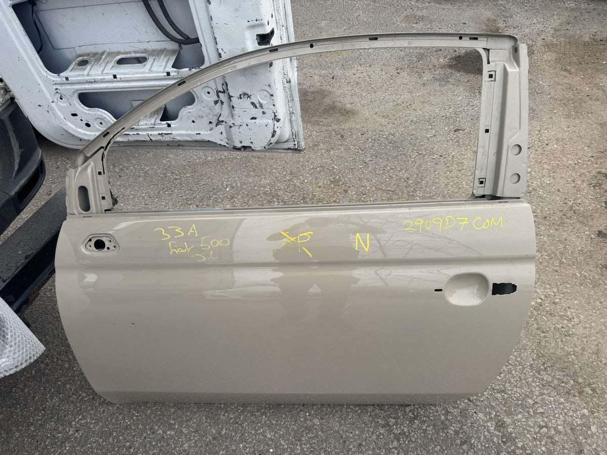 Fiat 500 312 2014-2024 Portiera Anteriore Sinistra Nuda Beige Graffiata 52011900 52136363