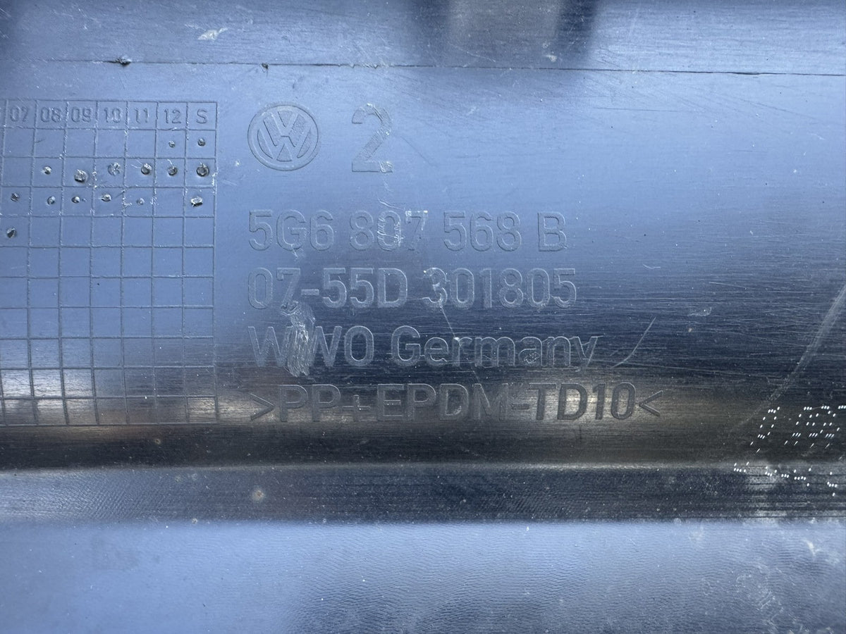 VW Golf Mk7 2013-2016 Πίσω Προφυλακτήρας Κάτω Διαχύτης Σπόιλερ 5G6807568B