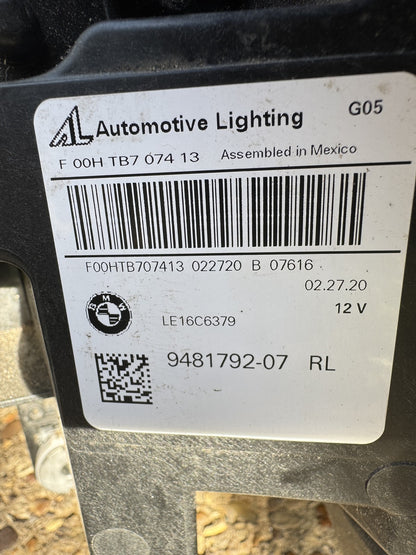BMW X5 G05 X6 G06 Laser LED Headlight Right 9481792 Spares or Repair