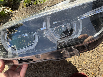 BMW 3 Serie F30 F31 LCI 2015-2019 Rechter LED Koplamp 7492612-01 Gebarsten glas