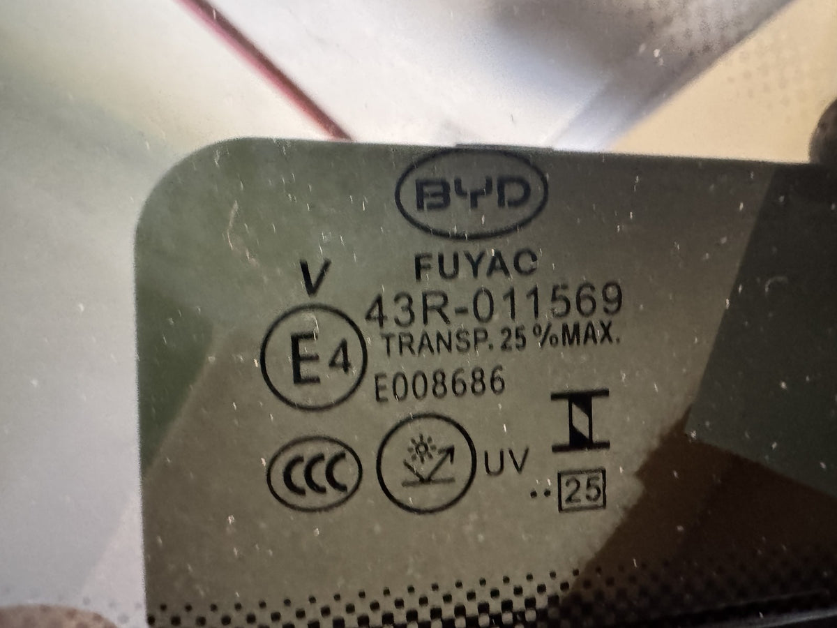 BYD Sealion 7 Rear Quarter Glass Left UKEA-5406010C New Genuine Bent Trim