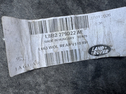 2026 Land Rover Defender L663 110 Rear Right Wheel Arch Liner L8B2-279D22-AE