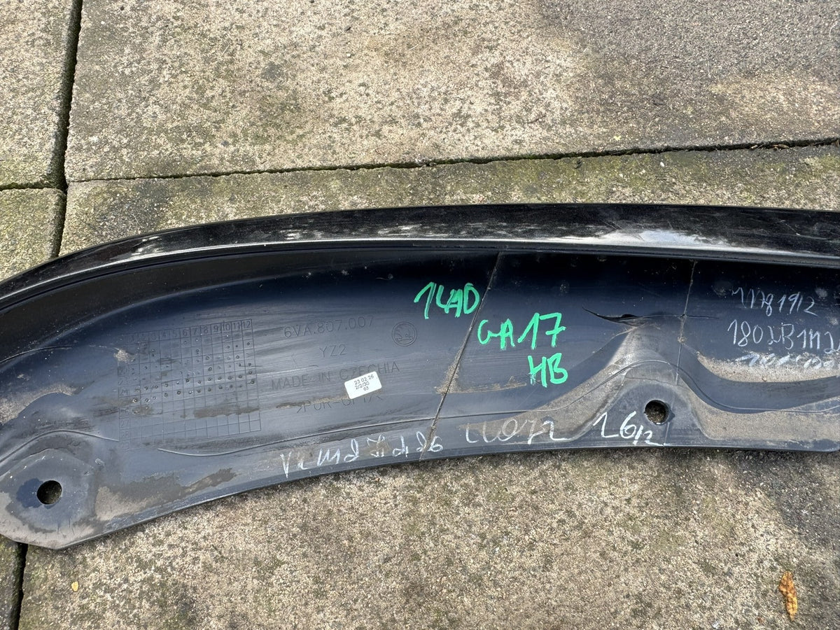 Skoda Fabia IV Monte Carlo Front Left Bumper Spoiler Gloss Black 6VA807007