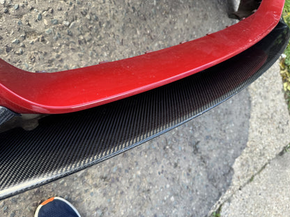 BMW Serie 4 F32 M Sport Paraurti Anteriore PDC Splitter Carbonio Rosso Graffiato 8054502